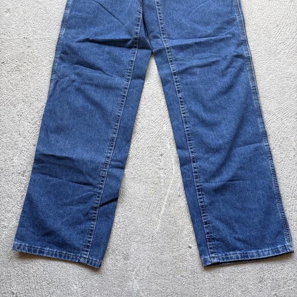 Vintage Y2K Lee Carpenter Jeans Women 3 Dungaree Loose Baggy Fit Skate 28x32 - Picture 8 of 11